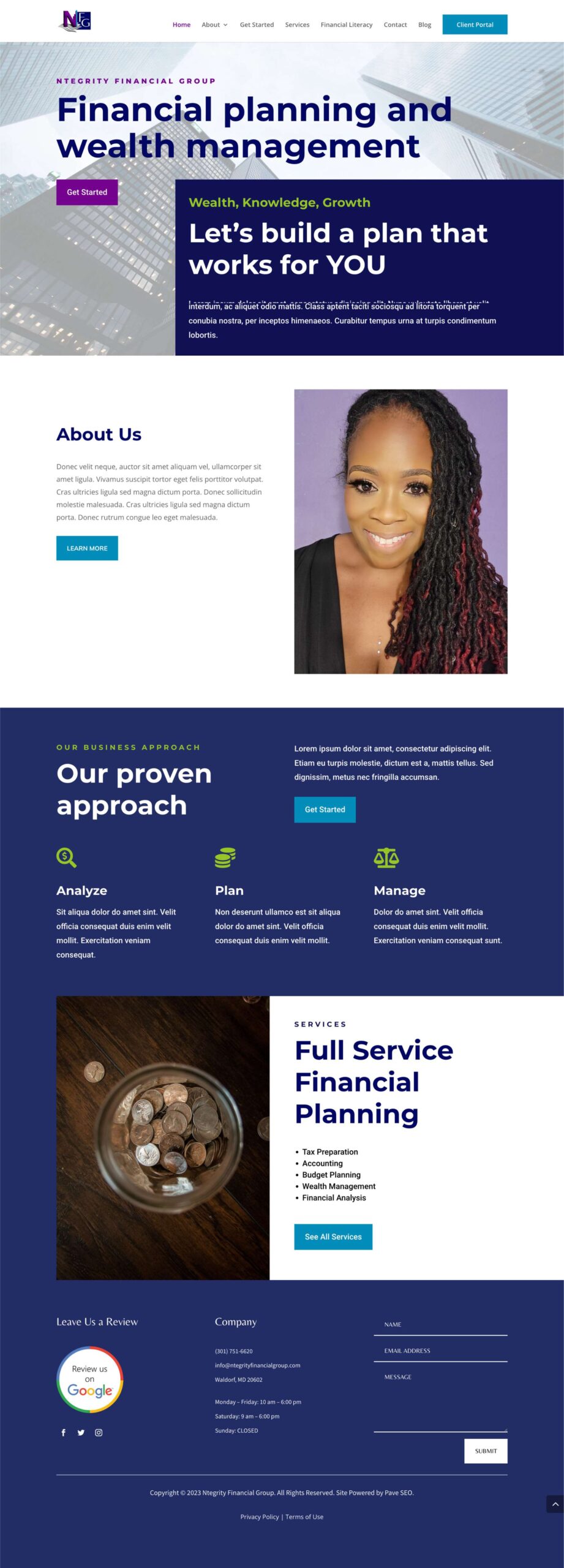 Ntegrity Financial Group Muffy B Goods Food Truck and Catering Company SEO Web Design